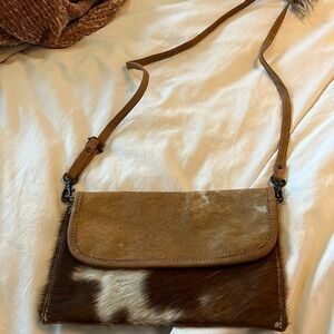Myra bag faux cow hide crossbody